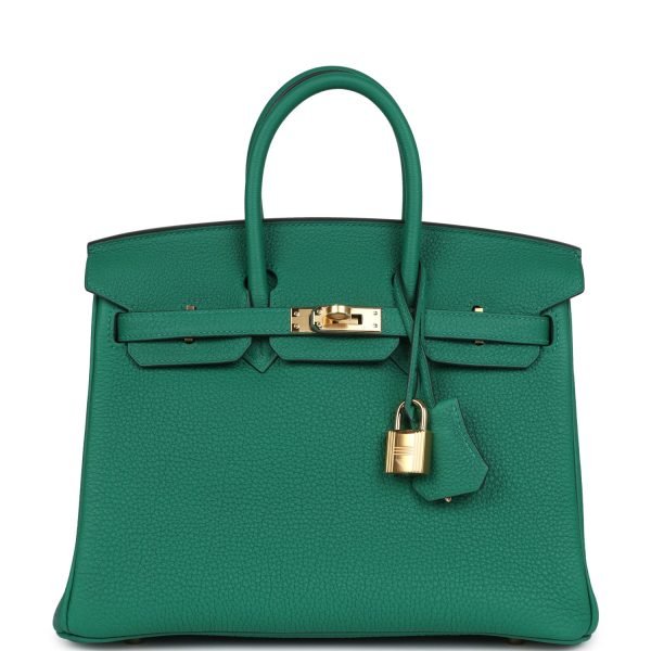 Hermes Birkin 25 Vert Vertigo Togo Gold Hardware 71021 product photo 1