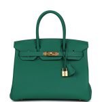 Hermes Birkin 30 Vert Vertigo Togo Gold Hardware 71022 product photo 1