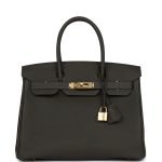 Hermes Birkin 30 Vert De Gris Togo Gold Hardware 71023 product photo 1