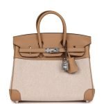 Hermes Birkin 25 Toile H And Chai Swift Palladium Hardware 71130 product photo 1