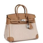 Hermes Birkin 25 Toile H And Chai Swift Palladium Hardware 71130 product photo 2