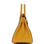 Hermes Special Order (hss) Birkin 25 Gold And Jaune Ambre Togo Brushed Gold Hardware 71162 product photo 3
