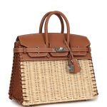 Hermes Picnic Birkin Sellier 25 Gold Swift Palladium Hardware 71649 product photo 2