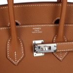 Hermes Birkin Sellier 25 Gold Epsom Palladium Hardware 71651 product photo 6