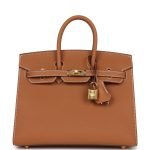 Hermes Birkin Sellier 25 Gold Epsom Gold Hardware 71686 product photo 1