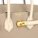 Hermes Special Order (hss) Birkin 25 Gris Tourterelle And Craie Togo Brushed Gold Hardware 7184 product photo 6