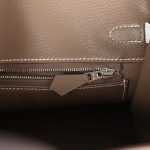 Hermes Birkin 25 Tri-Color Etoupe, Ebene And Gris Pale Epsom Palladium Hardware 71998 product photo 8
