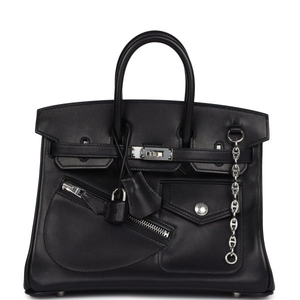 Hermes Limited Edition Birkin Rock 25 Black Volupto Palladium Hardware 73175 product photo 1