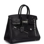 Hermes Limited Edition Birkin Rock 25 Black Volupto Palladium Hardware 73175 product photo 2