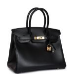 Hermes Birkin 30 Black Tadelakt Gold Hardware 73297 product photo 2