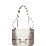 Hermes Constance 1-24 Himalaya Matte Niloticus Crocodile Palladium Hardware 73655 product photo 6