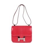 Hermes Constance 24 Rose Extreme Shiny Varanus Niloticus Lizard Palladium Hardware 73705 product photo 6