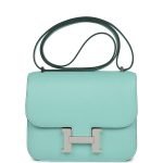 Hermes Constance 18 Aqua Chevre Palladium Hardware 73711 product photo 1