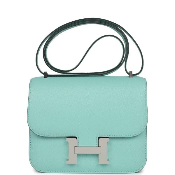 Hermes Constance 18 Aqua Chevre Palladium Hardware 73711 product photo 1