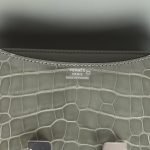Hermes Constance 18 Gris Ciment Shiny Alligator Palladium Hardware 73840 product photo 7