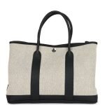 Hermes Garden Party 30 Ecru Toile And Black Negonda Palladium Hardware 74012 product photo 1