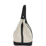 Hermes Garden Party 30 Ecru Toile And Black Negonda Palladium Hardware 74012 product photo 3