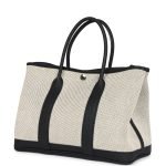 Hermes Garden Party 30 Ecru Toile And Black Negonda Palladium Hardware 74012 product photo 4