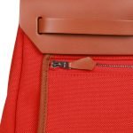 Hermes Herbag Zip PM 31 Capucine Toile H Berline Vache Fauve Hunter Naturel Palladium Hardware product photo 8