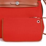 Hermes Herbag Zip PM 31 Capucine Toile H Berline Vache Fauve Hunter Naturel Palladium Hardware product photo 7