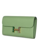 Hermes Constance Wallet To Go Vert Criquet Epsom Marquette Gold Hardware 74172 product photo 5