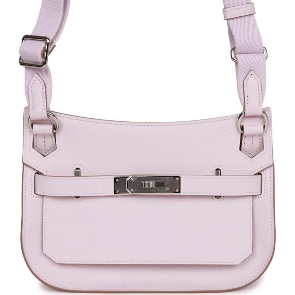 Hermes Mini Jypsiere Mauve Pale Verso Evercolor Palladium Hardware
