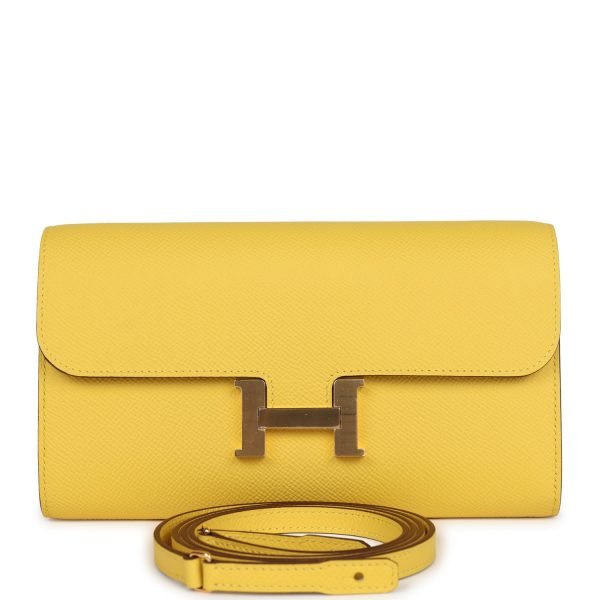 Hermes Constance To Go Wallet Jaune De Naples Epsom Gold Hardware 74560 product photo 1