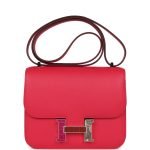 Hermes Constance 18 Rose Extreme Epsom Marquette Palladium Hardware 74598 product photo 1