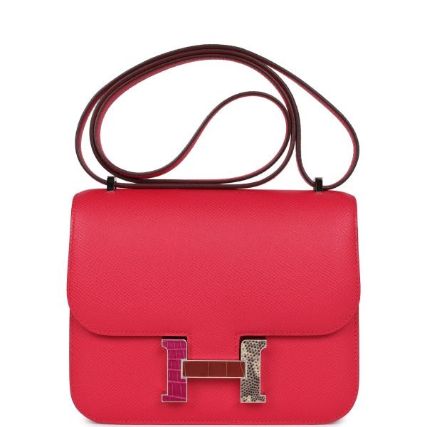 Hermes Constance 18 Rose Extreme Epsom Marquette Palladium Hardware 74598 product photo 1