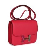 Hermes Constance 18 Rose Extreme Epsom Marquette Palladium Hardware 74598 product photo 2