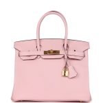 Hermes Birkin 30 Rose Sakura Chevre Mysore Gold Hardware 80772 product photo 1