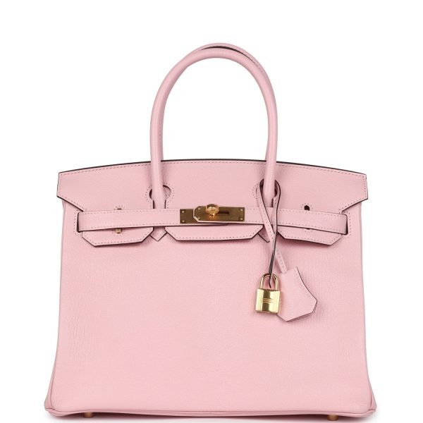 Hermes Birkin 30 Rose Sakura Chevre Mysore Gold Hardware 80772 product photo 1
