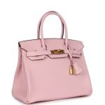 Hermes Birkin 30 Rose Sakura Chevre Mysore Gold Hardware 80772 product photo 2