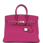 Hermes Special Order (hss) Birkin 25 Rose Poupre Verso Togo Brushed Palladium Hardware 80773 product photo 1