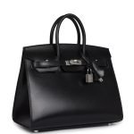 Hermes Birkin Sellier 25 Black Box Palladium Hardware 81606 product photo 2