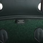 Hermes Birkin 35 Vert Anglais Feutre Wool And Vert Fonce Feutre Swift Palladium Hardware 81687 product photo 6