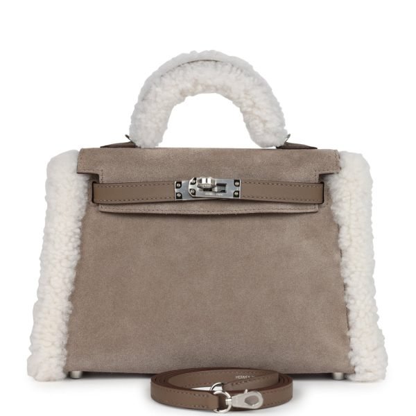 Hermes Teddy Kelly 20 Gris Caillou And Etoupe Swift Palladium Hardware 81688 product photo 1