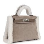 Hermes Teddy Kelly 20 Gris Caillou And Etoupe Swift Palladium Hardware 81688 product photo 2