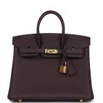 Hermes Birkin 25 Rouge Sellier Togo Gold Hardware 81761 product photo 1