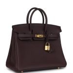 Hermes Birkin 25 Rouge Sellier Togo Gold Hardware 81761 product photo 2