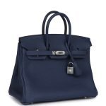 Hermes Birkin 25 Bleu Saphir Togo Palladium Hardware 81762 product photo 2