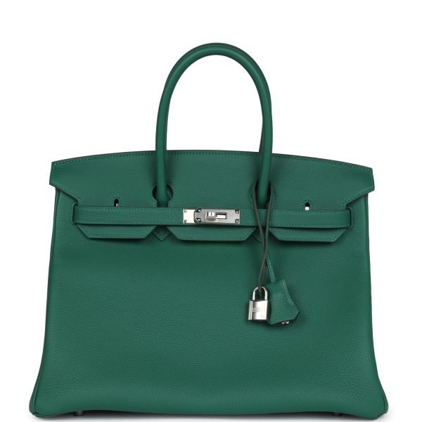 Hermes Birkin 35 Vert Moyen Togo Palladium Hardware 81781 product photo 1