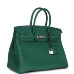 Hermes Birkin 35 Vert Moyen Togo Palladium Hardware 81781 product photo 2
