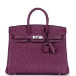 Hermes Birkin 25 Anemone Ostrich Palladium Hardware 81782 product photo 1
