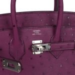 Hermes Birkin 25 Anemone Ostrich Palladium Hardware 81782 product photo 6
