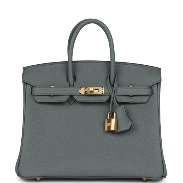 Hermes Birkin 25 Vert Amande Togo Gold Hardware 81916 product photo 1