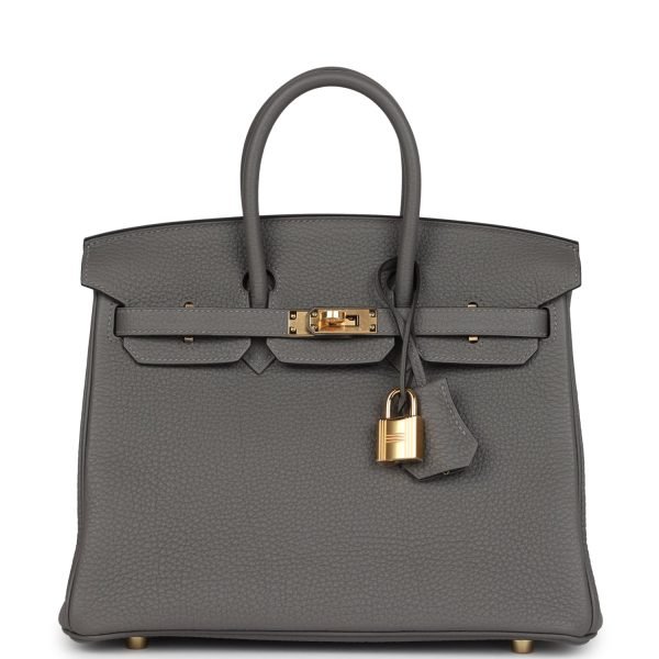 Hermes Birkin 25 Gris Meyer Togo Gold Hardware 82111 product photo 1