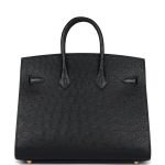 Hermes Birkin Sellier 25 Black Ostrich Gold Hardware 82904 product photo 4