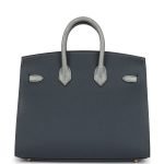 Hermes Night Sac Faubourg Birkin 20 Gris Misty Matte Alligator Permabrass Hardware 83127 product photo 4