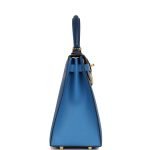 Hermes Kelly Sellier 28 Casaque Deep Bleu And Mykonos Epsom Gold Hardware 83146 product photo 3